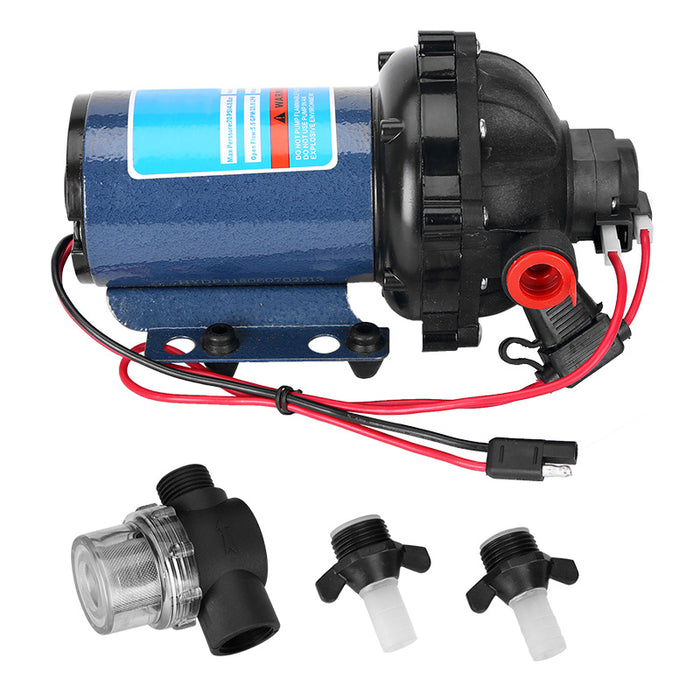 Self Priming 12V Water Pump 20LPM High Pressure 70PSI Camping Farm Boat Caravan