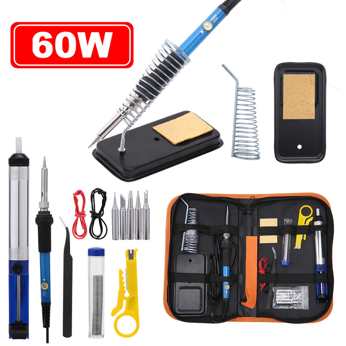 15 in 1 Electric Soldering Iron Kit Solder Welding Tool Adjustable Temperature