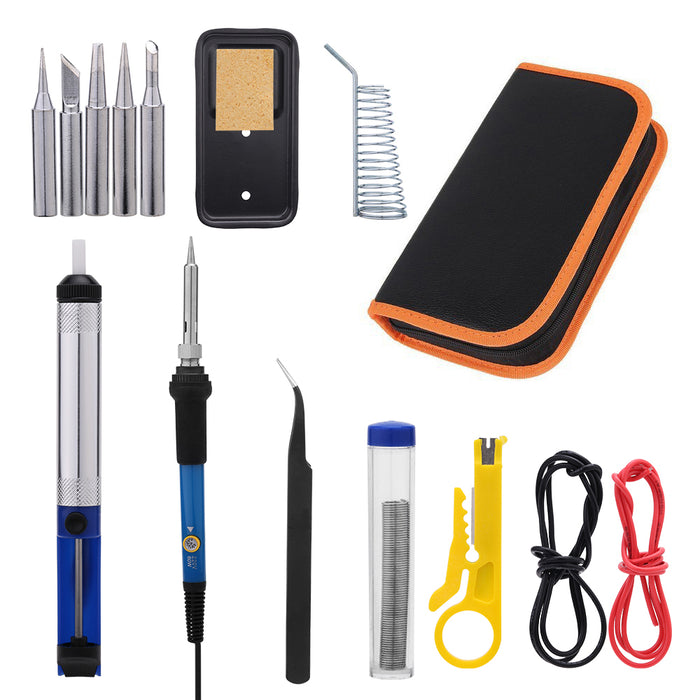 15 in 1 Electric Soldering Iron Kit Solder Welding Tool Adjustable Temperature