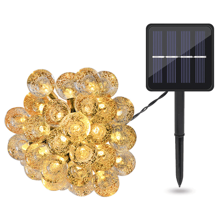 7M 50LED Solar String Lights Globe Outdoor Wedding Party XMAS Festoon Decor Lamp