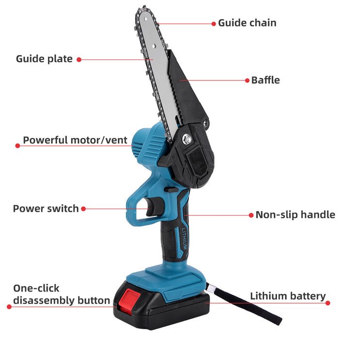 Electric Cordless Chainsaw Battery Powered