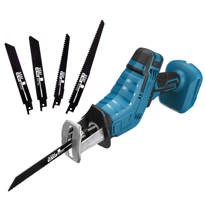 Electric Reciprocating Saw With 4 Blades Cutting Cordless For Makita 18V Battery