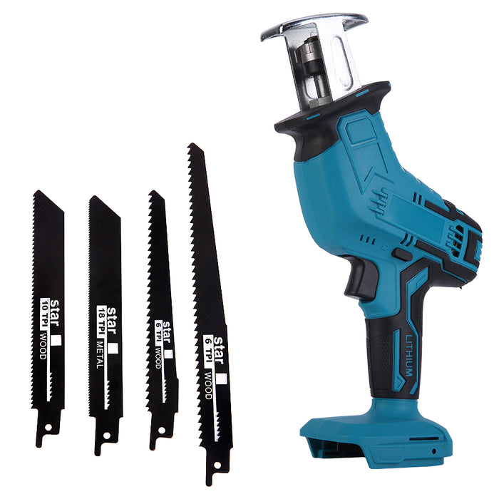 Electric Reciprocating Saw With 4 Blades Cutting Cordless For Makita 18V Battery