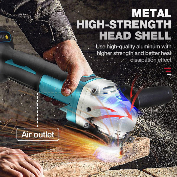 125mm Brushless Angle Grinder Cordless 10000RPM Tool Kit For Makita 18V Battery