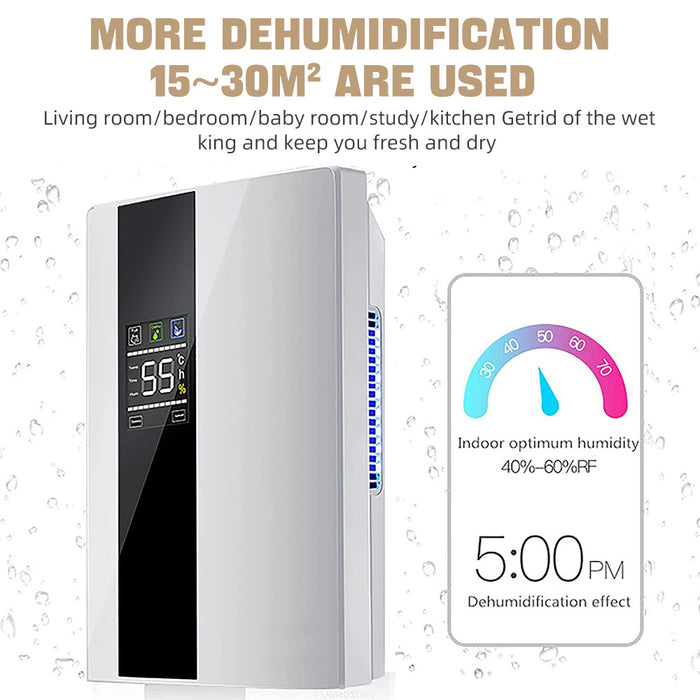 2.2L 90W Mini Dehumidifier Air Purifier Dryer Moisture Absorber Machine Portable