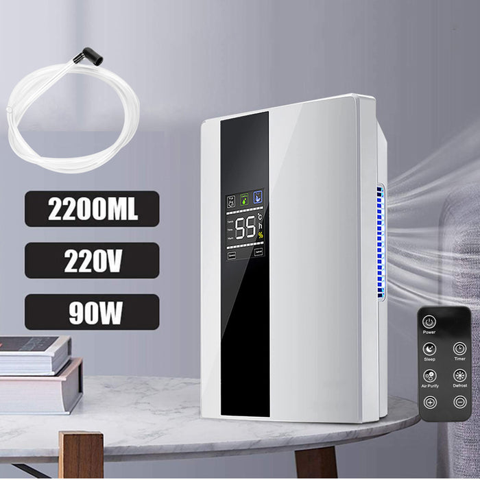 2.2L 90W Mini Dehumidifier Air Purifier Dryer Moisture Absorber Machine Portable