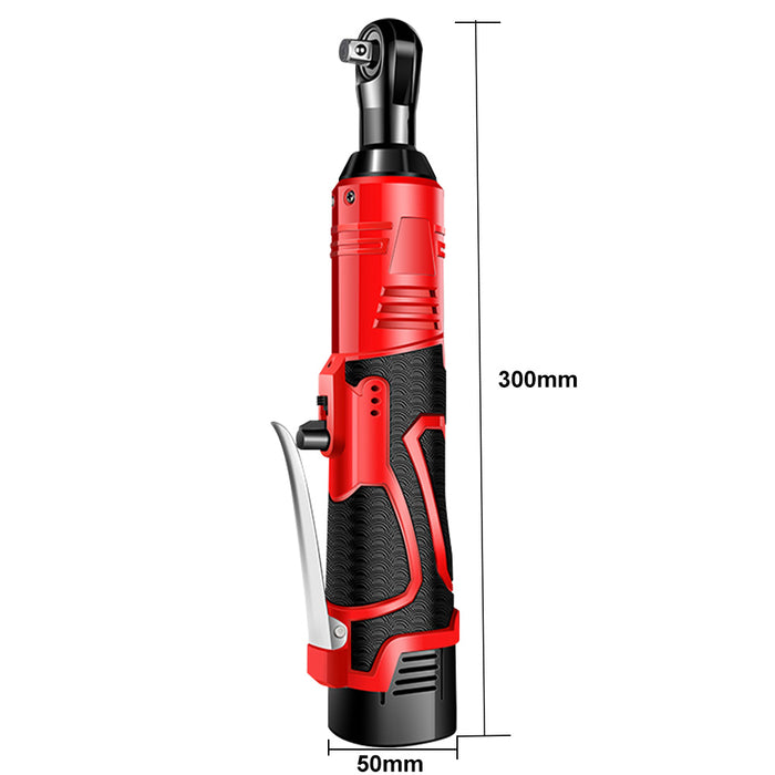 18V Electric Cordless Ratchet Gun 100N.m 3/8Inch Right Angle Wrench Rechargeable