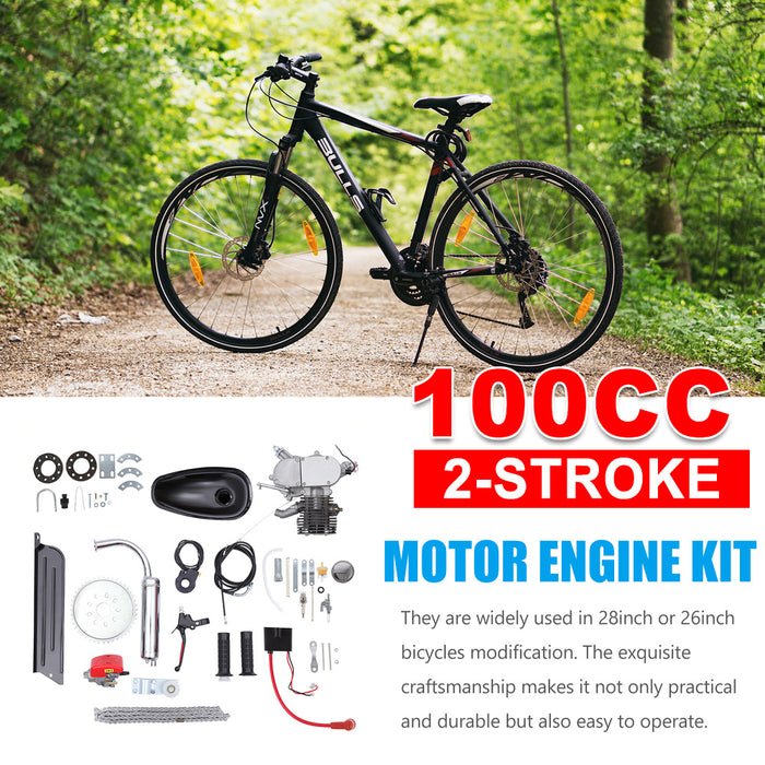 100cc Motor Engine Kit 2-Stroke For Motorized Bicycle Push Bike Scooter Modified