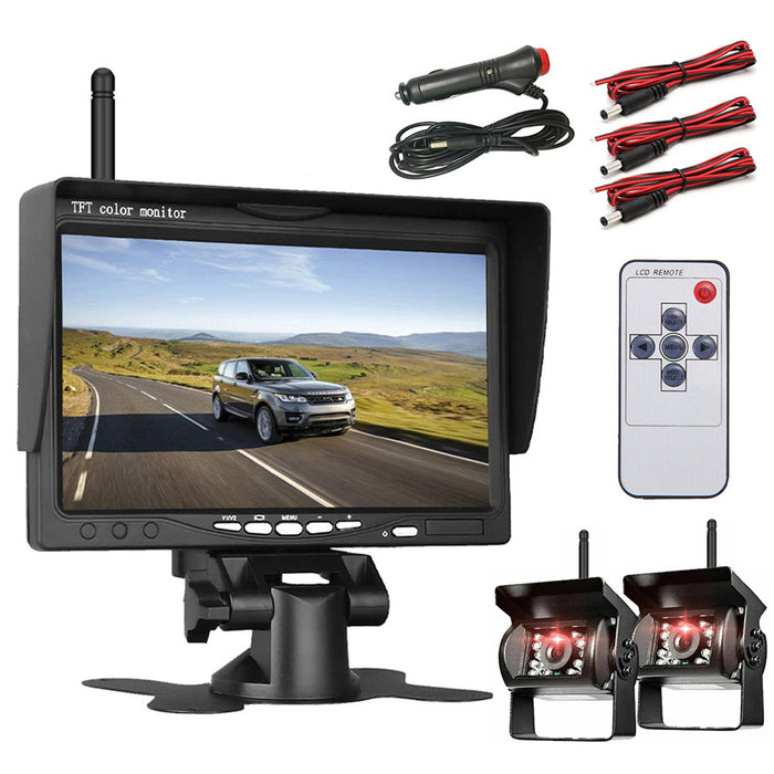 Monitor Reverse Camera Rear View Reversing For 12-24v Caravan Truck