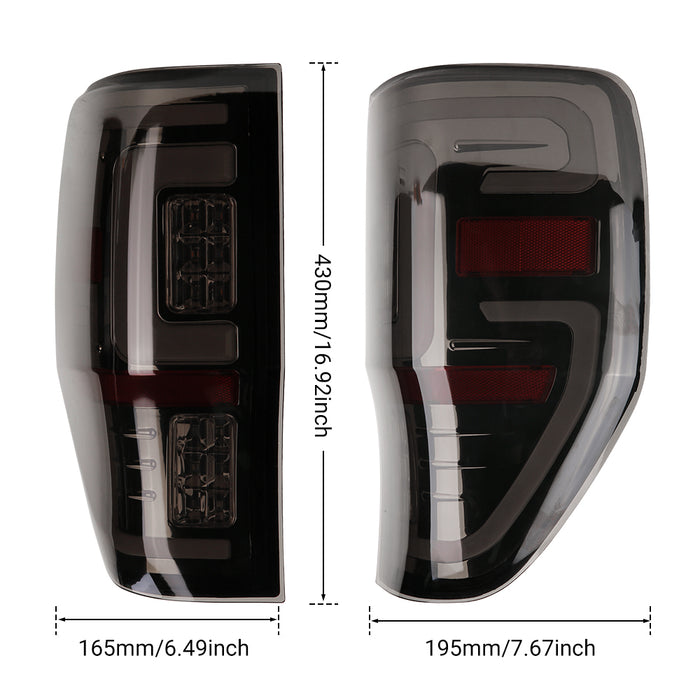 Car LED Tail Lights Fit For Ford Ranger PX MK2 Wildtrak T7 T8 2012-2021