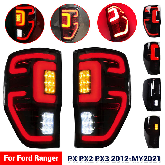 Car LED Tail Lights Fit For Ford Ranger PX MK2 Wildtrak T7 T8 2012-2021