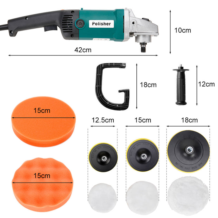 Car Polisher Buffer Polish Electric Polishing Machine 240V 3600Rpm 125 150 180mm