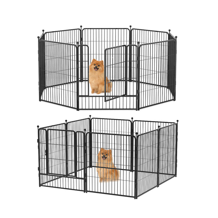 8 Panel Pet Playpen Dog Cage Enclosure Cat Puppy Exercise Metal Fence In/Outdoor