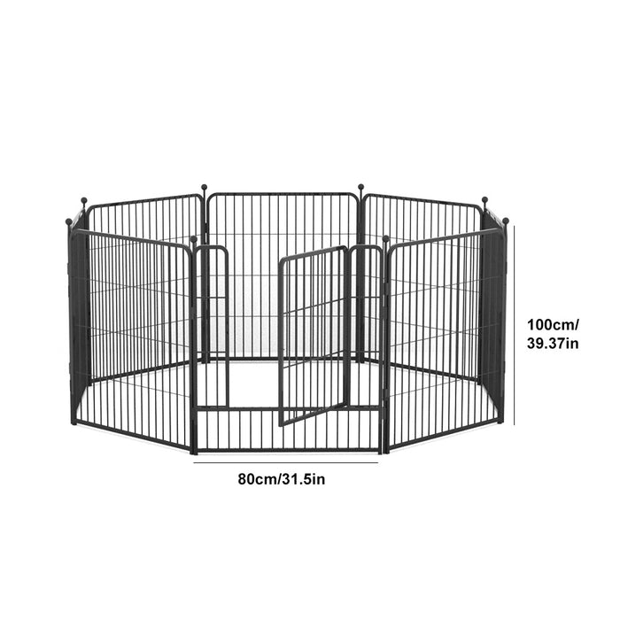 8 Panel Pet Playpen Dog Cage Enclosure Cat Puppy Exercise Metal Fence In/Outdoor