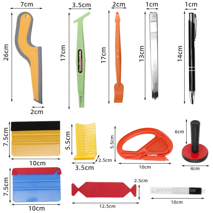 Car Wrap Vinyl Tools Kit Carbon Fiber Wrap Install Micro Squeegee Felt Magnet