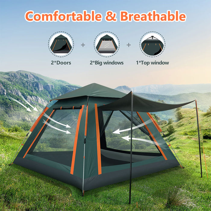 4-5 Persons Waterproof Automatic Outdoor Instant Pop Up Camping Tent UV Protect