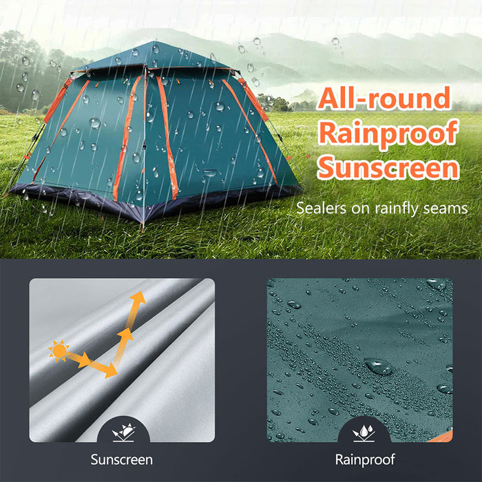 4-5 Persons Waterproof Automatic Outdoor Instant Pop Up Camping Tent UV Protect