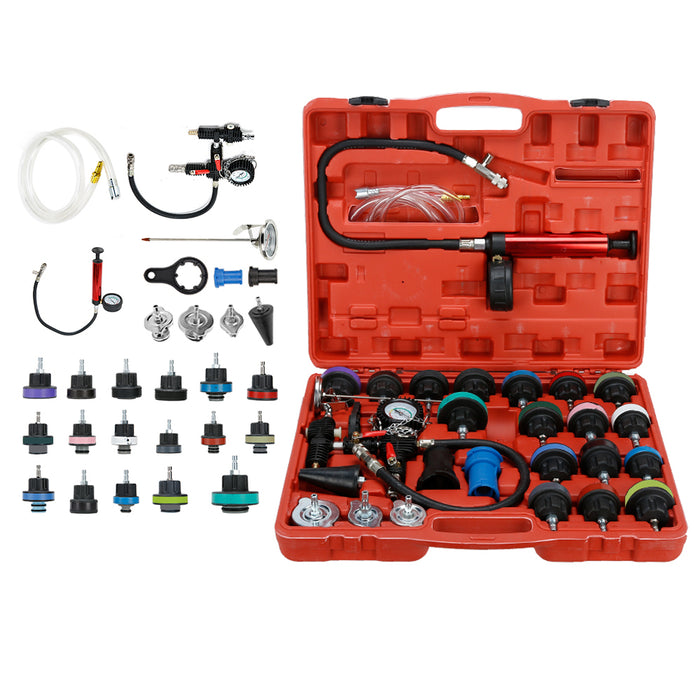 28PCS Universal Radiator Pressure Tester Adapters Vacuum Type Cooling System Kit