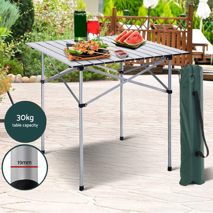 Portable Folding Aluminium Camping Table Picnic Outdoor Foldable Tables BBQ Desk