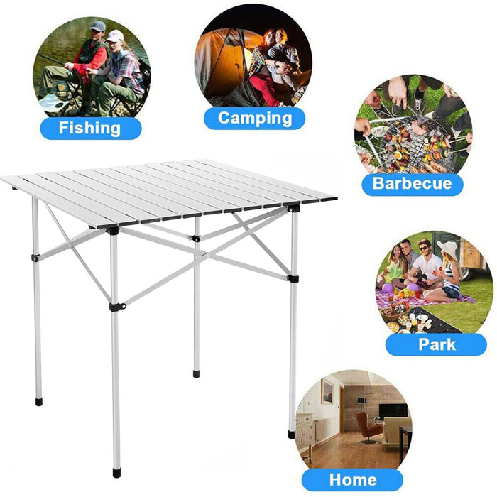 Portable Folding Aluminium Camping Table Picnic Outdoor Foldable Tables BBQ Desk