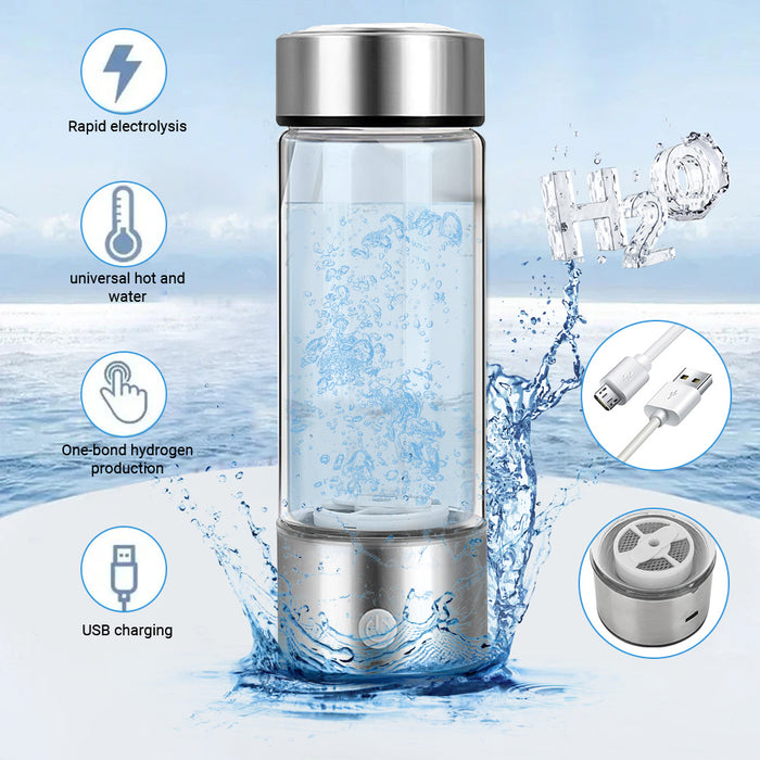 Electric Water Filter Portable Hydrogen-Rich Antioxidants Bottle Stainless Steel