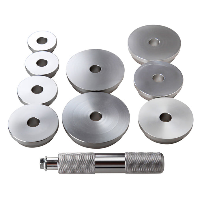 10pcs Wheel Bearing Race Seal Bush Driver Set Bushing Housing Rod Aluminium Installation Removal Puller Tool