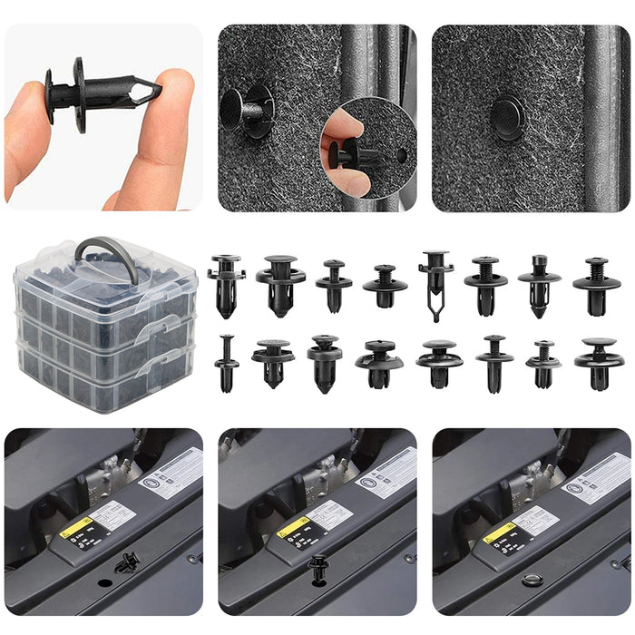 795PCS Car Accessories Body Trim Clips Retainer Bumper Auto Panel Push Fastener