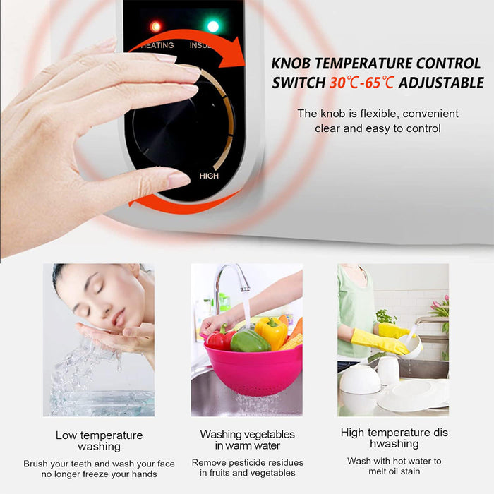 Portable 10L Electric Instant Hot Water System Heater Tankless Under Sink Shower