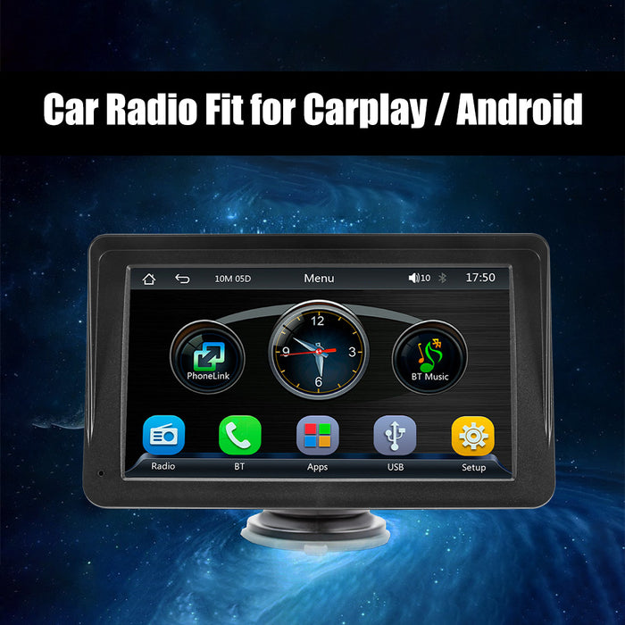 Android 7" Stereo Car Radio Touch Screen Wireless Bluetooth Fit For Carplay