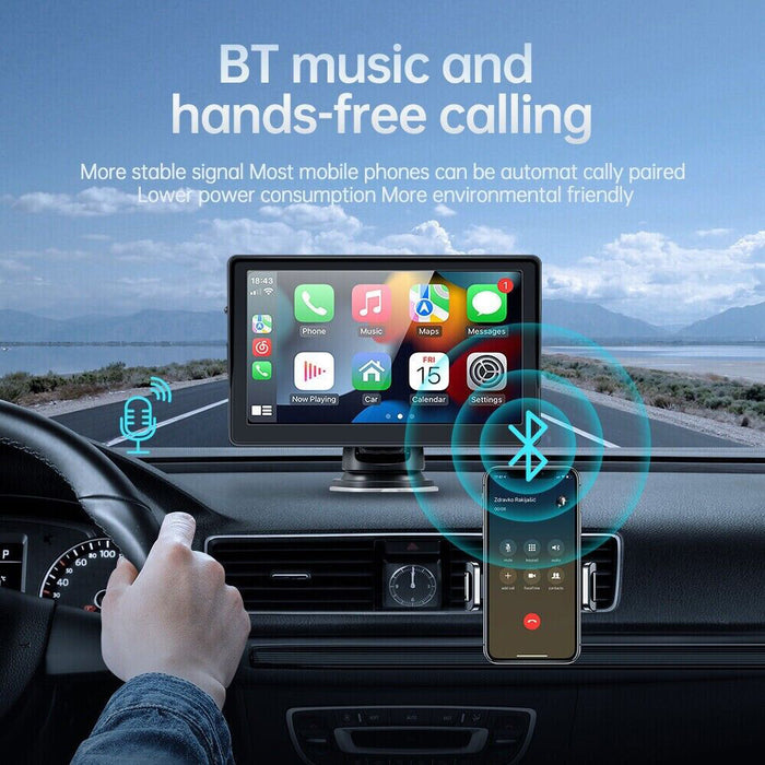 Android 7" Stereo Car Radio Touch Screen Wireless Bluetooth Fit For Carplay