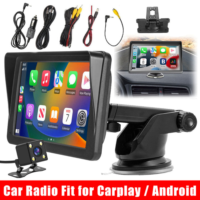 Android 7" Stereo Car Radio Touch Screen Wireless Bluetooth Fit For Carplay