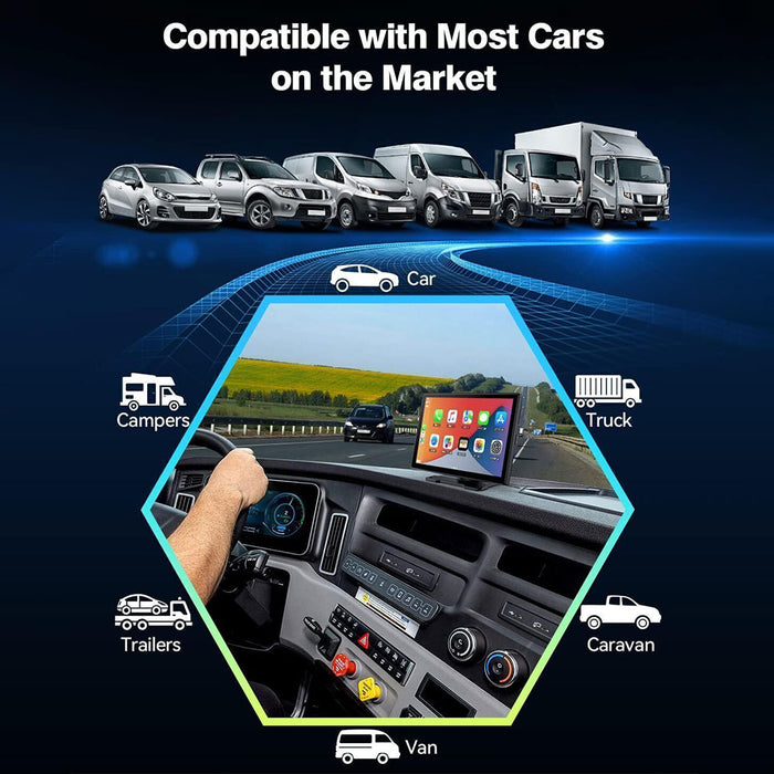 9 Inch Wireless for Apple CarPlay Android Auto Car Stereo Radio GPS/Siri/Google