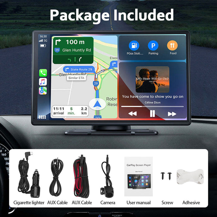 9 Inch Wireless for Apple CarPlay Android Auto Car Stereo Radio GPS/Siri/Google