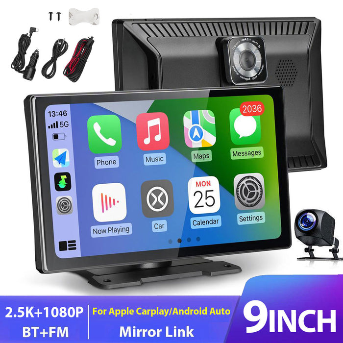 9 Inch Wireless for Apple CarPlay Android Auto Car Stereo Radio GPS/Siri/Google