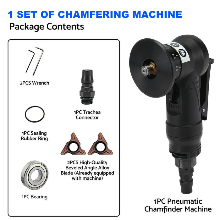 Mini Chamfering Pneumatic Beveling Machine Air Chamfer Tool Trimming Deburring