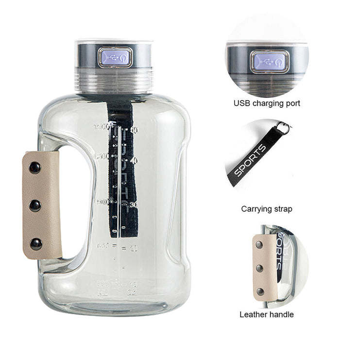 1500ML Hydrogen Water Bottle Rich Alkaline Generator Sports Travel Anti-sweat