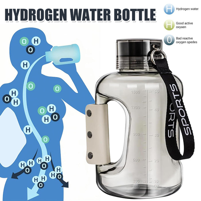 1500ML Hydrogen Water Bottle Rich Alkaline Generator Sports Travel Anti-sweat