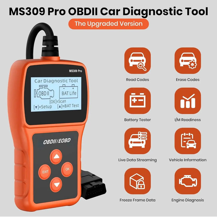 Diagnostic OBD2 Scan Tool Car Fault Scanner Check Code Reader Battery Life Test