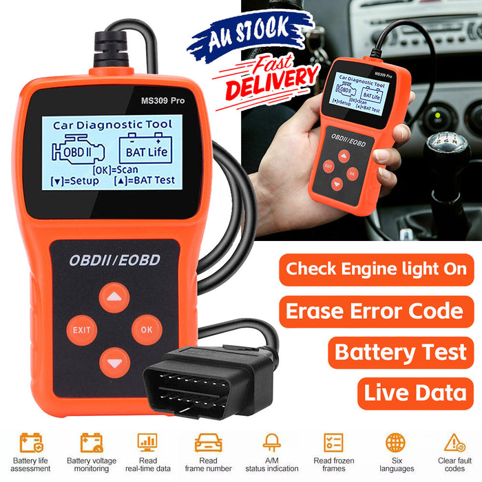 Diagnostic OBD2 Scan Tool Car Fault Scanner Check Code Reader Battery Life Test