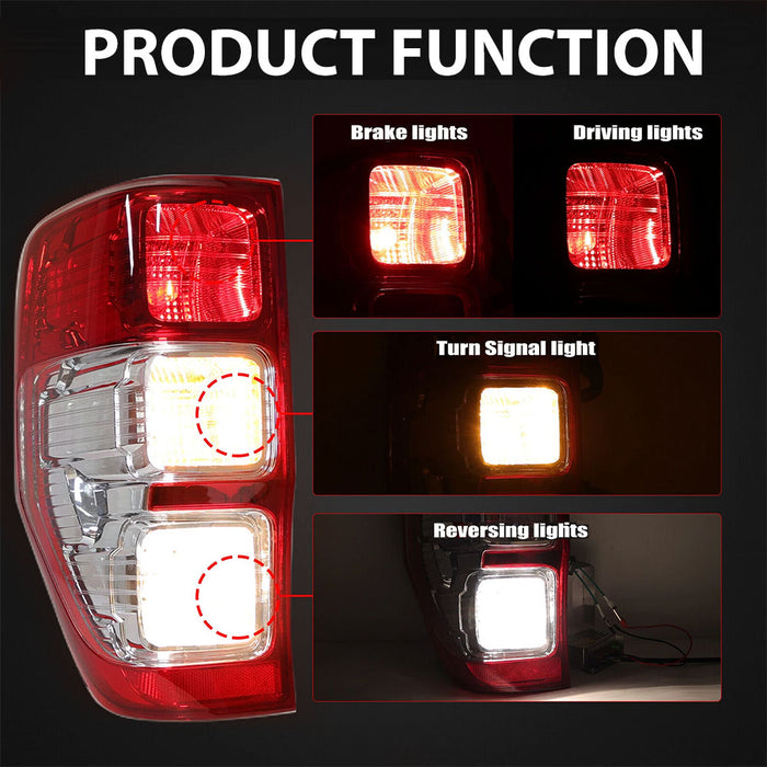 LH Left Tail Light Lamp CHR For Ford Ranger Ute PX 2011~2022 XL XLS XLT